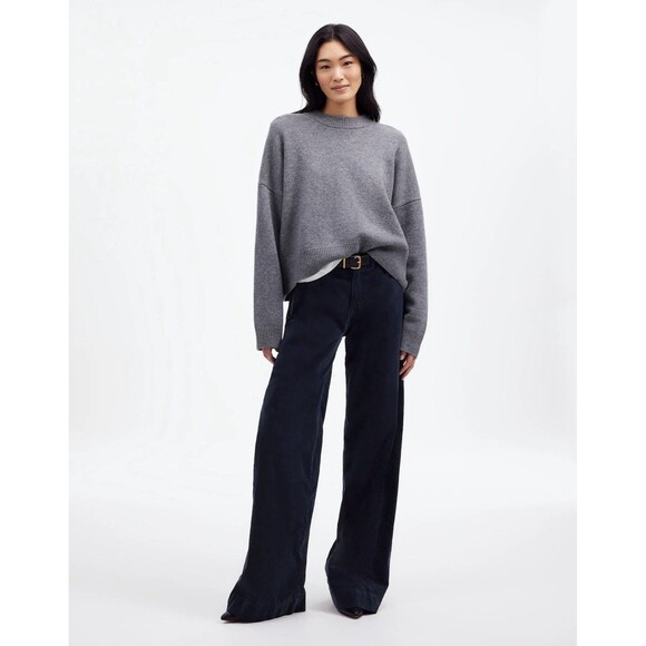 Madewell Womens Superwide-Leg Trousers jean in Velvet NWT Size 23 - Picture 1 of 16